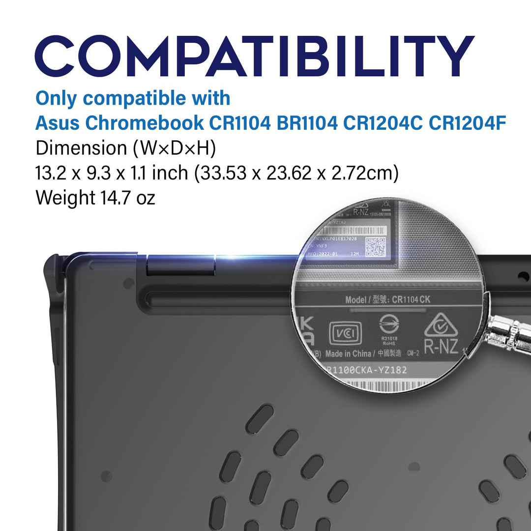 Hexpact Air Case for Asus Chromebook CR1104 BR1104 CZ1104 CR1204 BZ1204