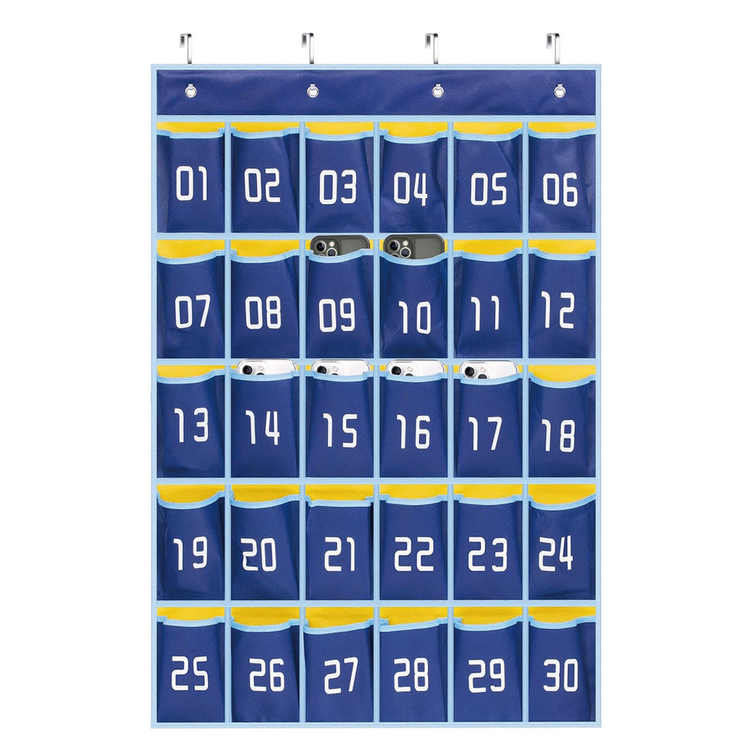 Class Pocket Chart - 36 Pockets - Blue - Image 01