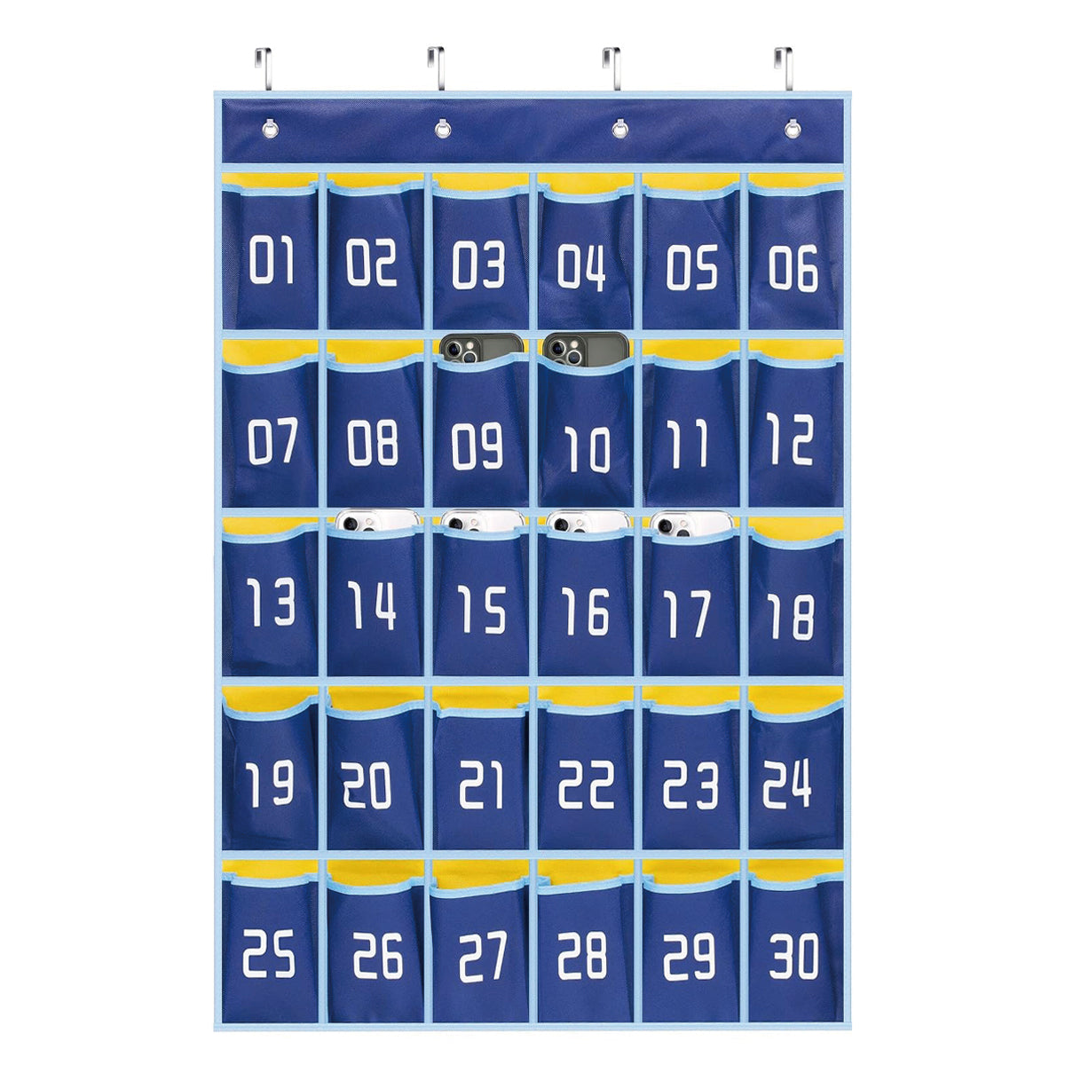 Class Pocket Chart - 36 Pockets - Blue - Image 01