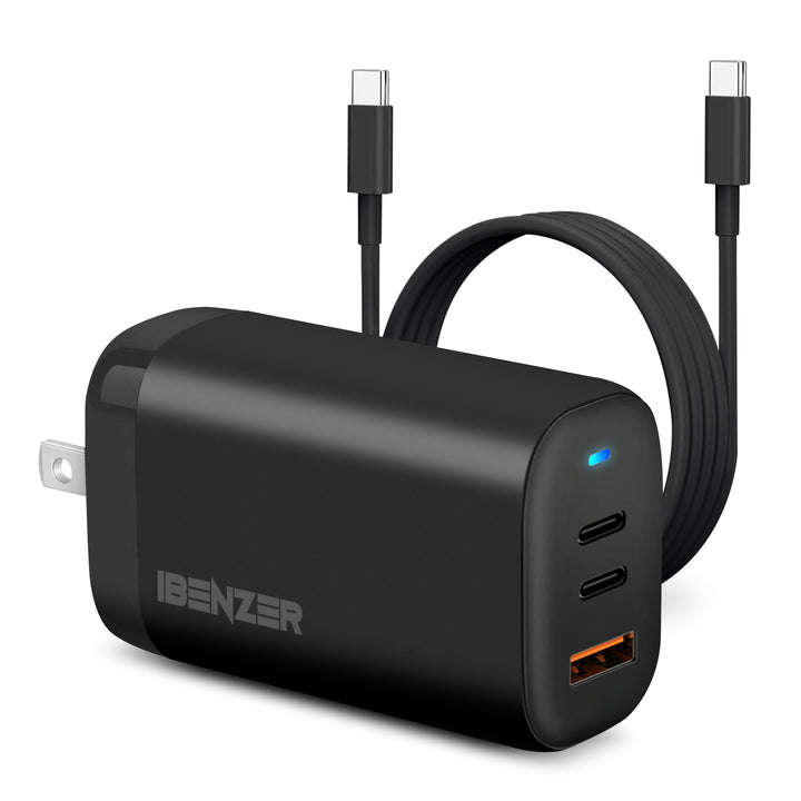 iBenzer 65W PD 3.0 Foldable 3-Port Wall Charger