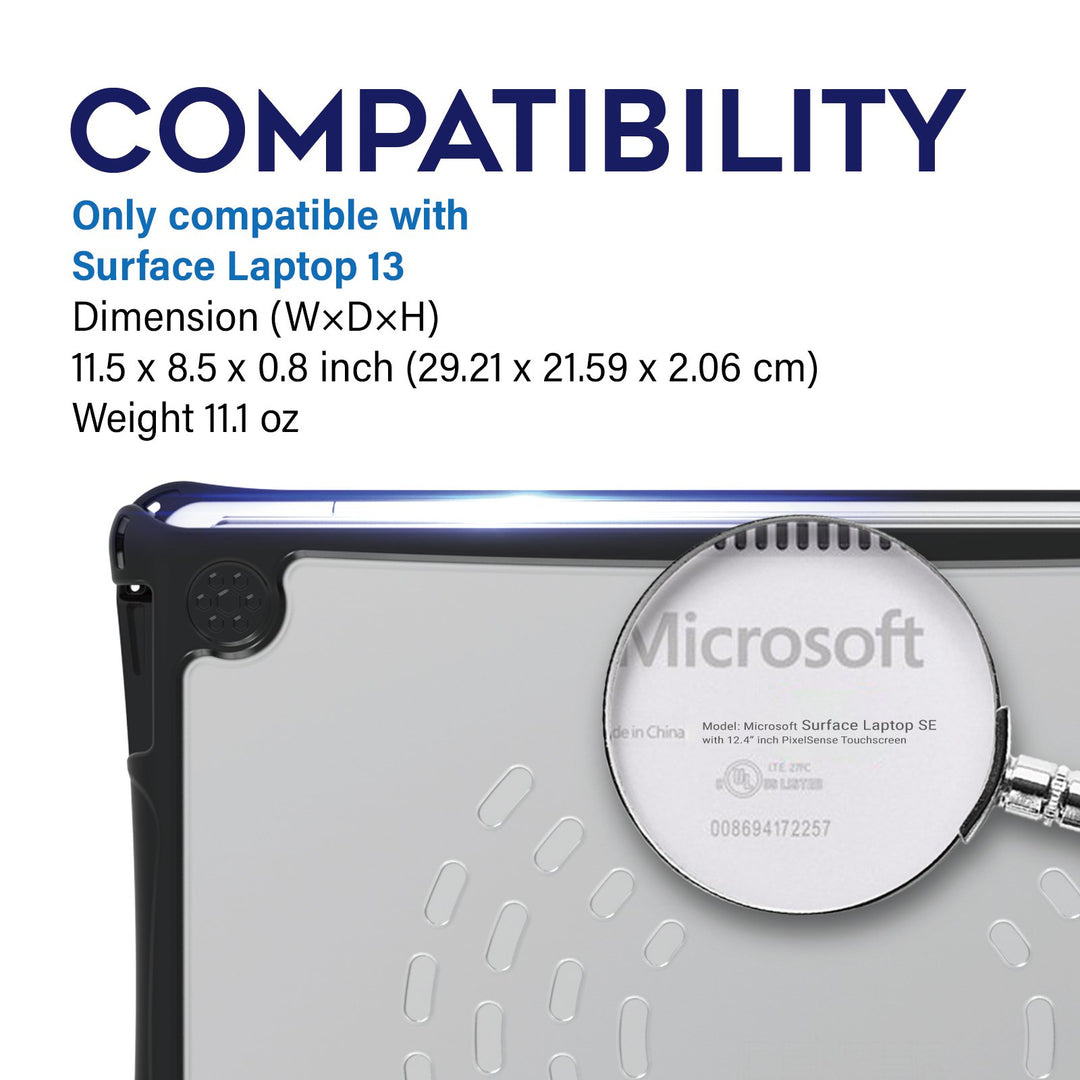 Hexpact Secure Lock Heavy duty Case for Microsoft Surface Laptop 13&