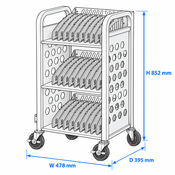 iBenzer Smart Pre-Assembled AC Charging Cart - 30-Device - Product image 8