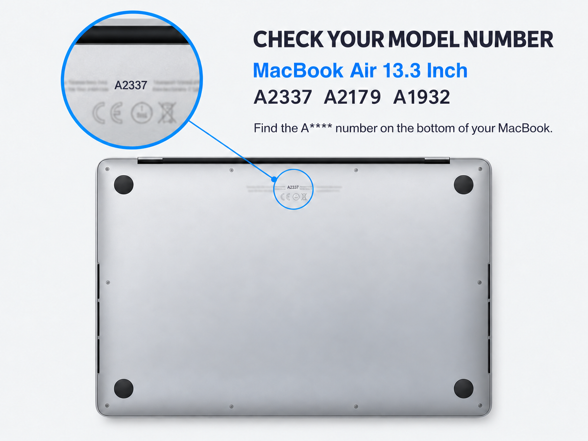 MacBook Air 13.3 Inch M1 Hexpact Heavy Duty Case 2018-2021 model number guide