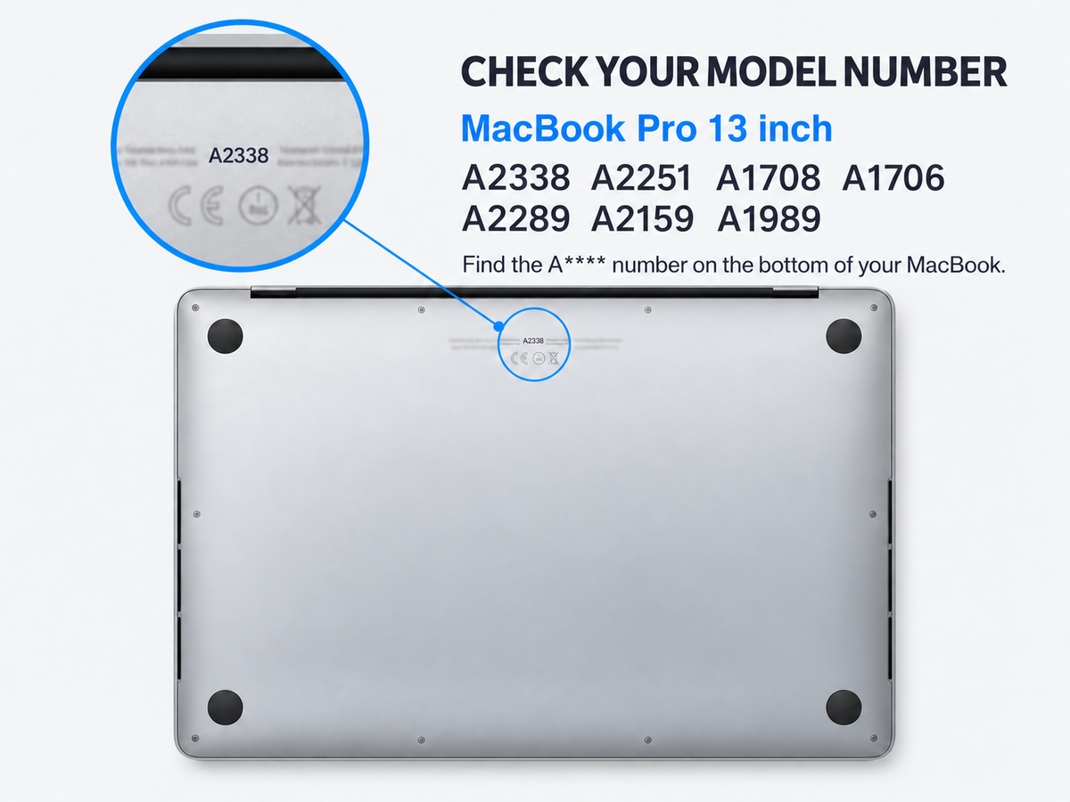 Hexpact Secure Lock Heavy duty  Case for Macbook Pro 13'' M1 M2 2016-2026 model number guide
